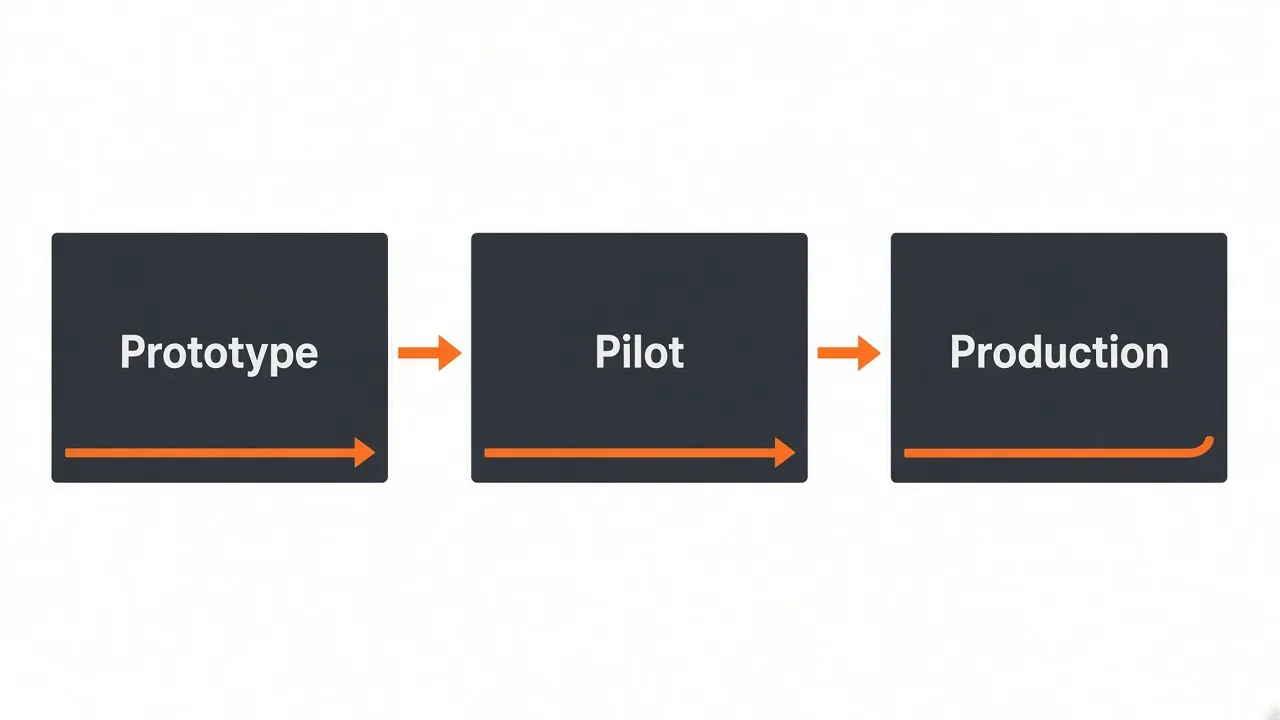 سه مرحله Prototype، Pilot و Production در پیاده‌سازی هوش مصنوعی