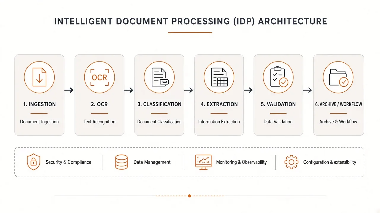 معماری Intelligent Document Processing از دریافت سند تا اعتبارسنجی و بایگانی